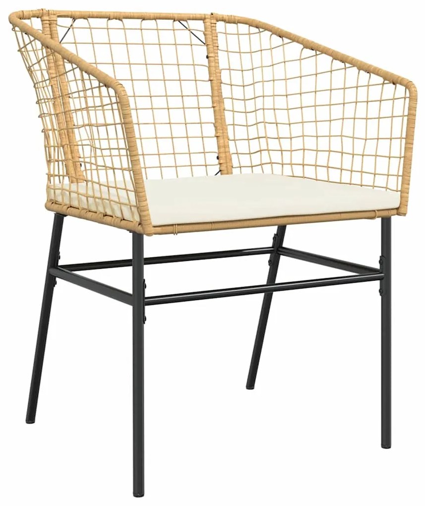 vidaXL Σέτ φαγητού για κήπο 5 pcs Καφέ συνθετικό ρατάν