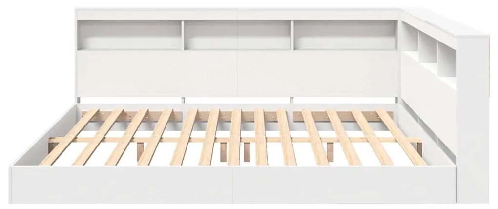 vidaXL Βιβλιοθήκη Κρεβατιού Λευκό 180 x 200 cm Επεξεργασμένο ξύλο