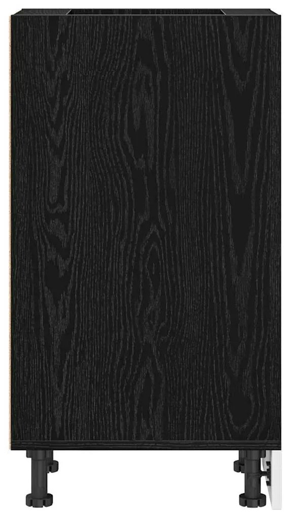 vidaXL Βάση Ντουλάπας Κουζίνας με ράφι Μαύρη δρυς 30 x 44,5 x 81,5 εκ.