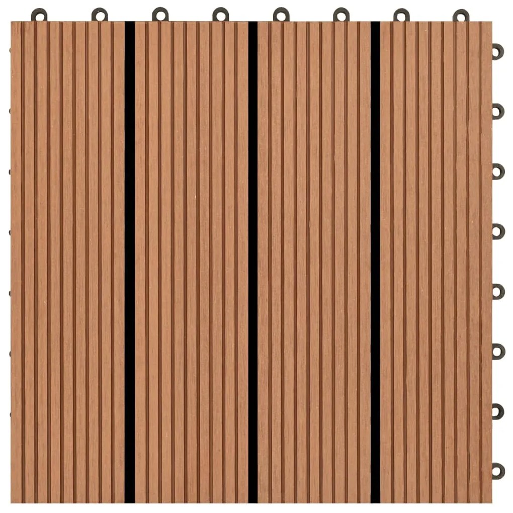vidaXL Πλακάκια Deck 22 τεμ. Καφέ 30 x 30 εκ. 2 μ² από WPC