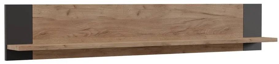 Ράφι τοίχου OLD WOOD Χρυσός Δρύς με Μαύρο 115.6x17.6x20εκ