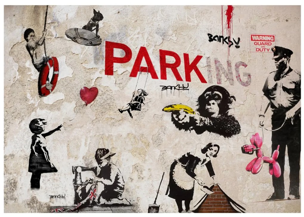 Φωτοταπετσαρία - [Banksy] Graffiti Collage 100x70