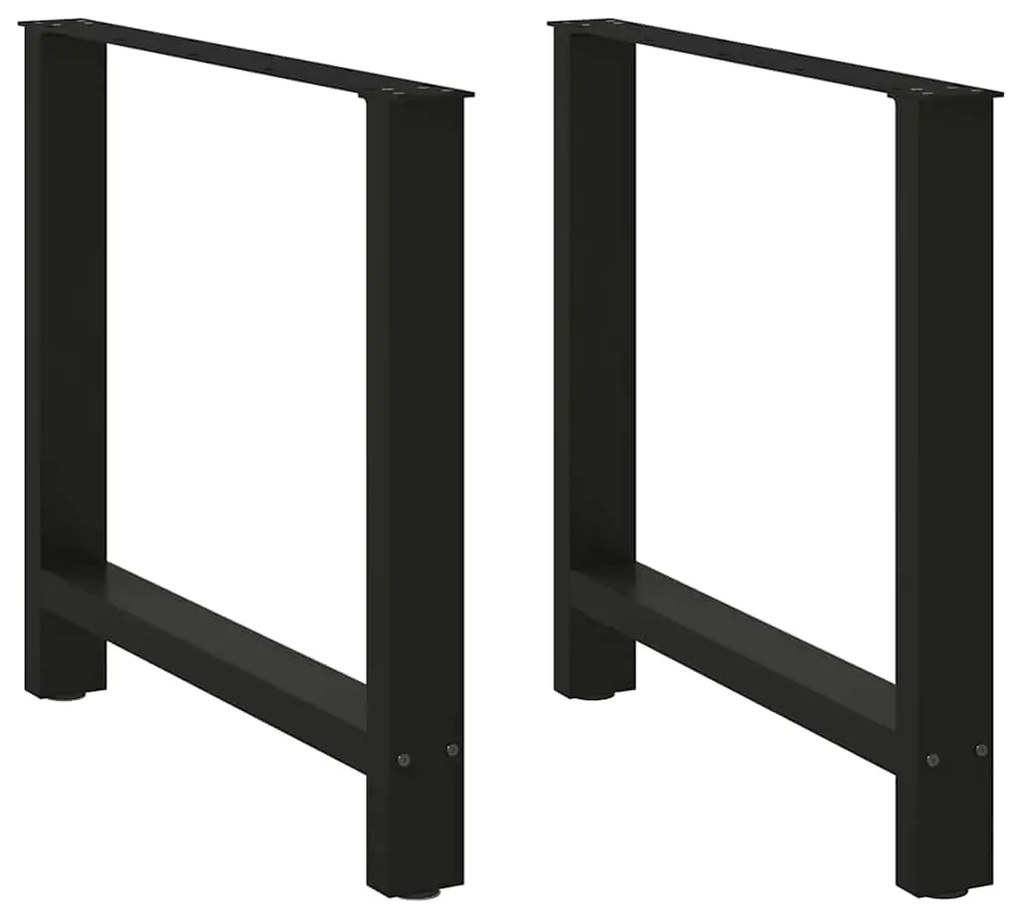 Πόδια Τραπεζαρίας 2 τεμ. Μαύρα 80x(72-73) εκ. Ατσάλι