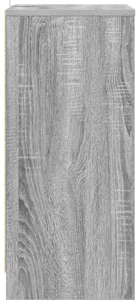 vidaXL Κομοδίνο Γκρίζο Σονομα 40 x 30 x 467 εκ Επεξεργασμένο ξύλο