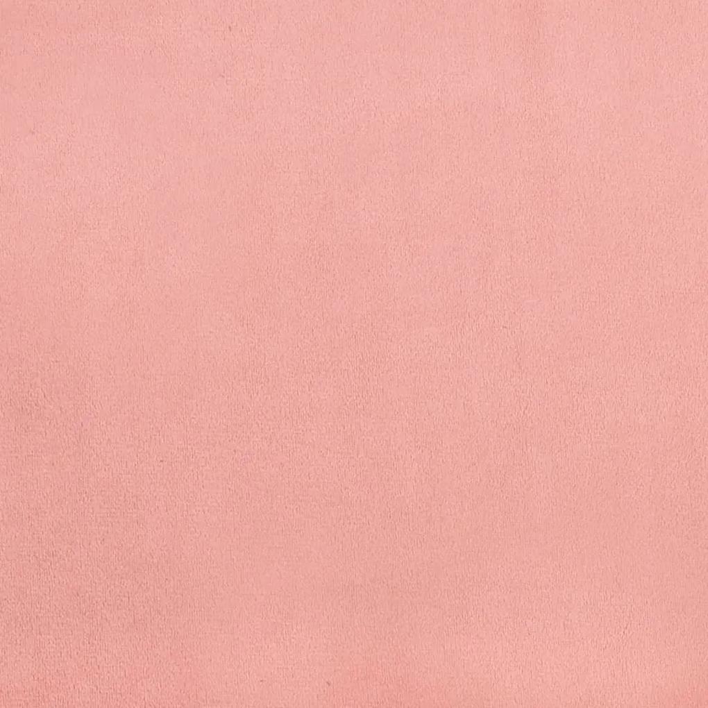 Πλαίσιο Κρεβατιού με Κεφαλάρι Ροζ 80x200 εκ. Βελούδινο - Ροζ