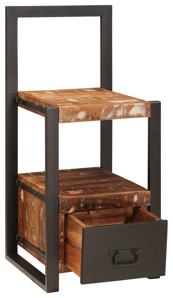vidaXL Stand για ρούχα Πολύχρωμο 40x40x90 εκ Μασίφ Ανακυκλωμένο Ξύλο