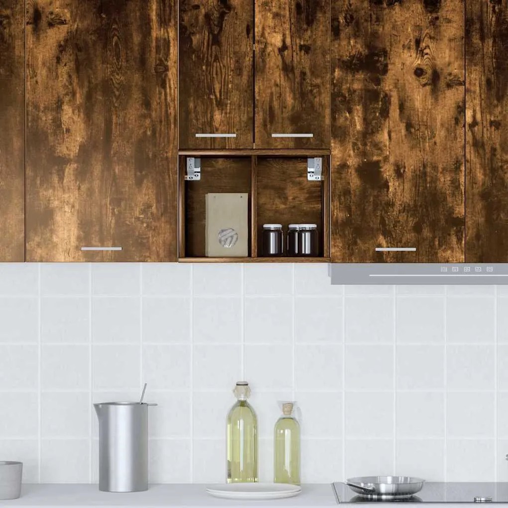 vidaXL Κρεμαστό ντουλάπι Καπνιστό Δρύς 30 x 29,5 x 40 εκ.