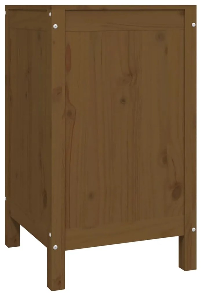 vidaXL Καλάθι Ρούχων Καφέ μελί 44x44x76 εκ από Μασίφ Ξύλο Πεύκου