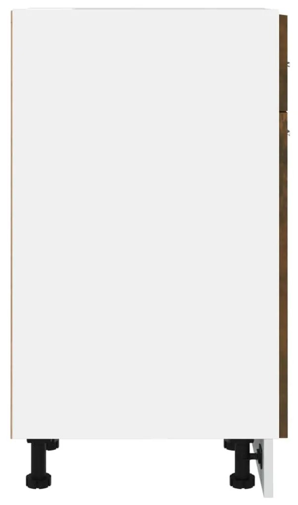 vidaXL Ντουλάπι με Συρτάρια "Lyon" Καπνιστή Δρυς 30x46x81,5 εκ. από Τεχνητό Ξύλο