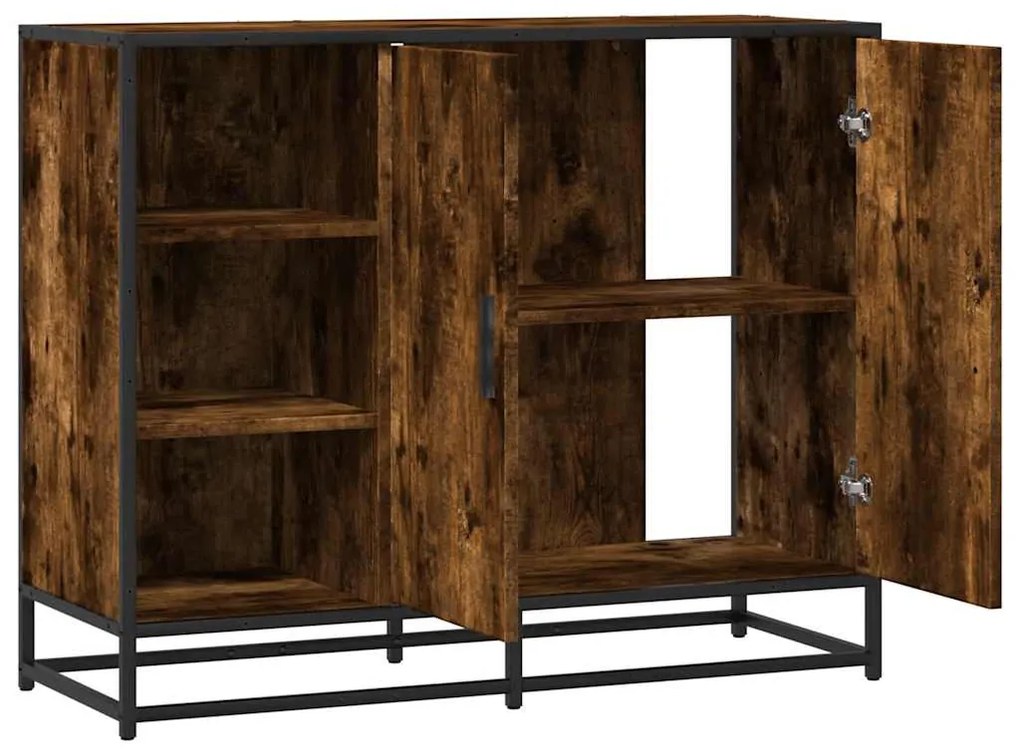 vidaXL Sideboard Καπνιστή δρυς 92x35x76 cm Κατασκευασμένο ξύλο
