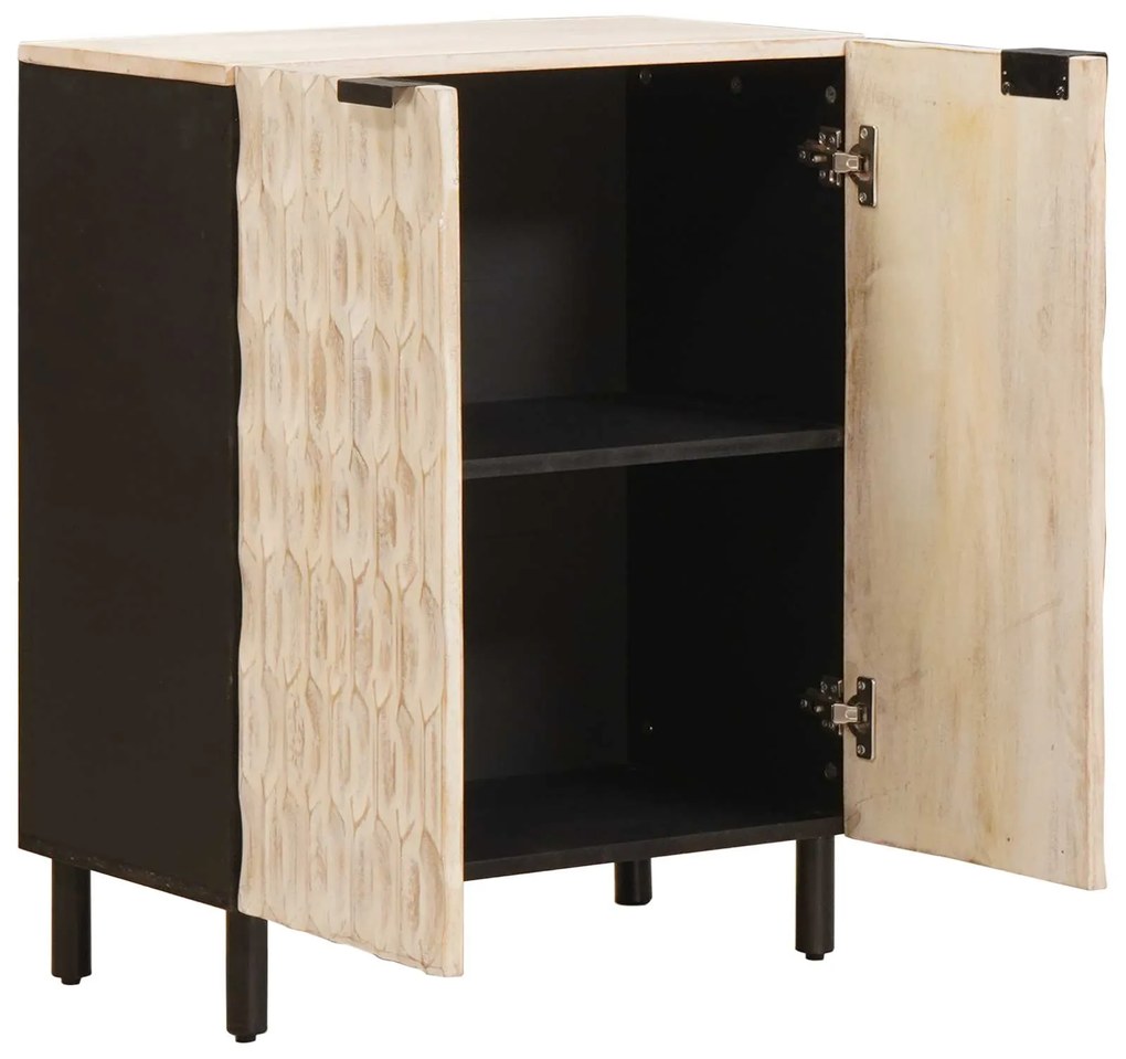 vidaXL Πλαϊνό γραφείο Λευκό Φινίρισμα Καθαρισμού 60 x 33,5 x 75 εκ.