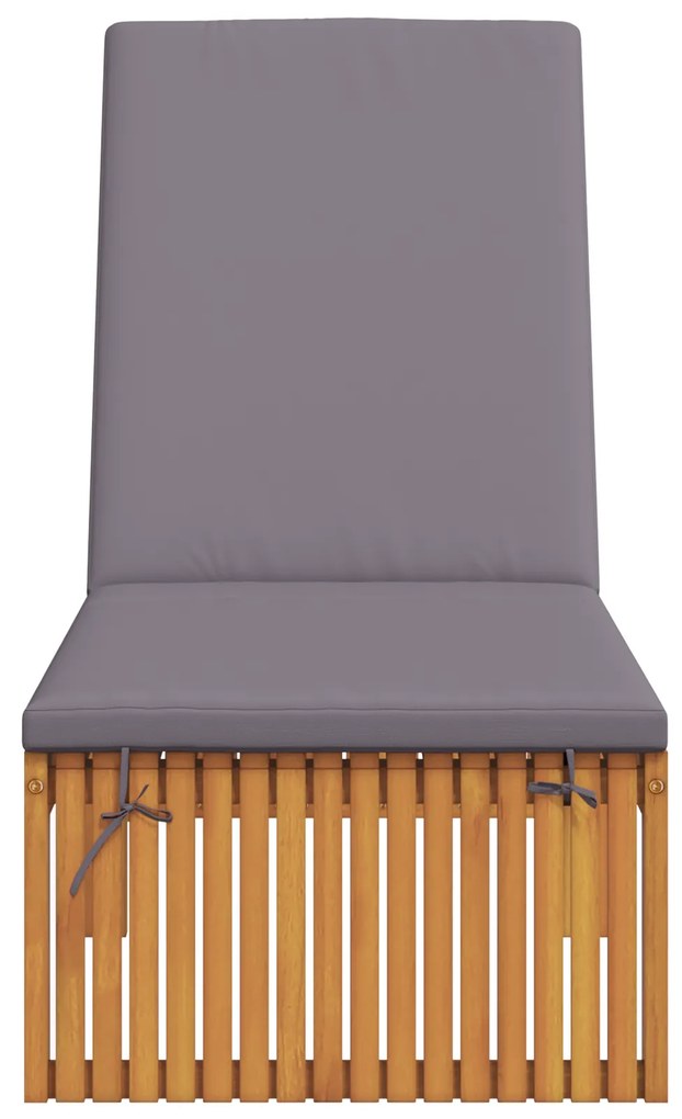 vidaXL Ξαπλώστρα με μαξιλάρι 200x55x30 cm Μασίφ ξύλο ακακίας