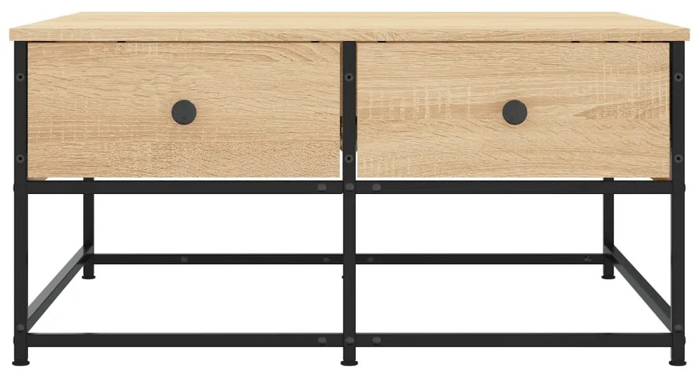 vidaXL Τραπεζάκι Σαλονιού Sonoma Δρυς 80x80x40 εκ. Επεξεργασμένο Ξύλο