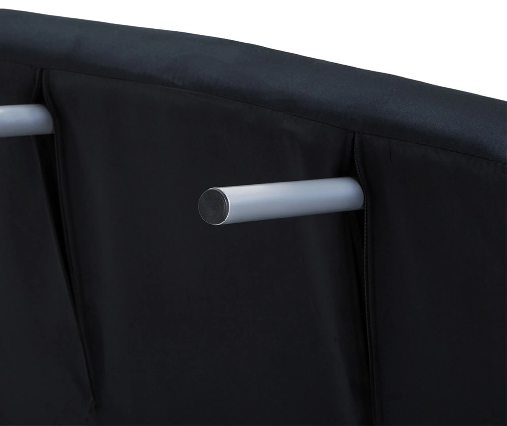 HOMCOM Καναπές-Κρεβάτι 3-σε-1, Κρεβάτι για Επισκέπτες, Πολυθρόνα με Μαξιλάρι, Μαύρο