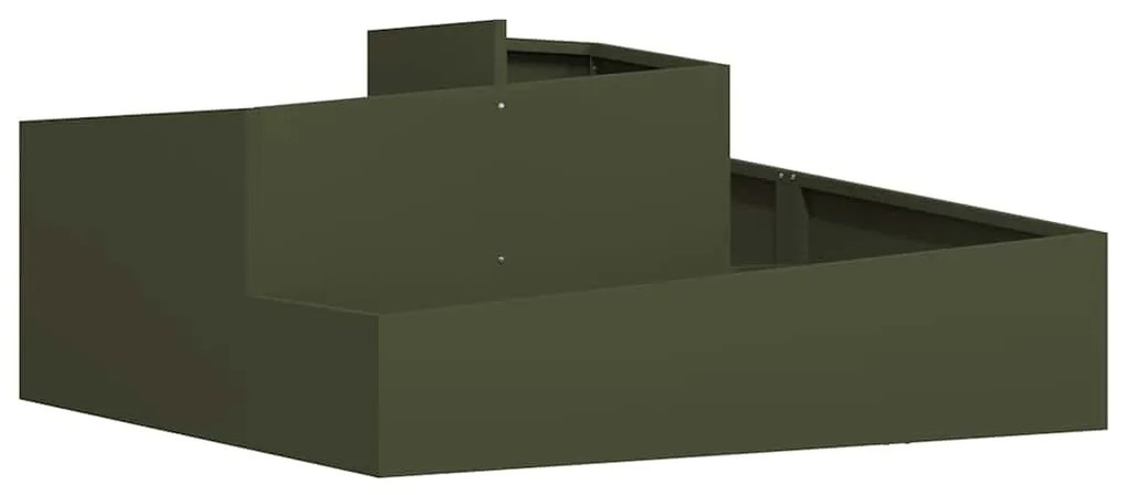 vidaXL Γλάστρα Κήπου Ελιά Πράσινη 100x100x50 εκ από Ατσάλι