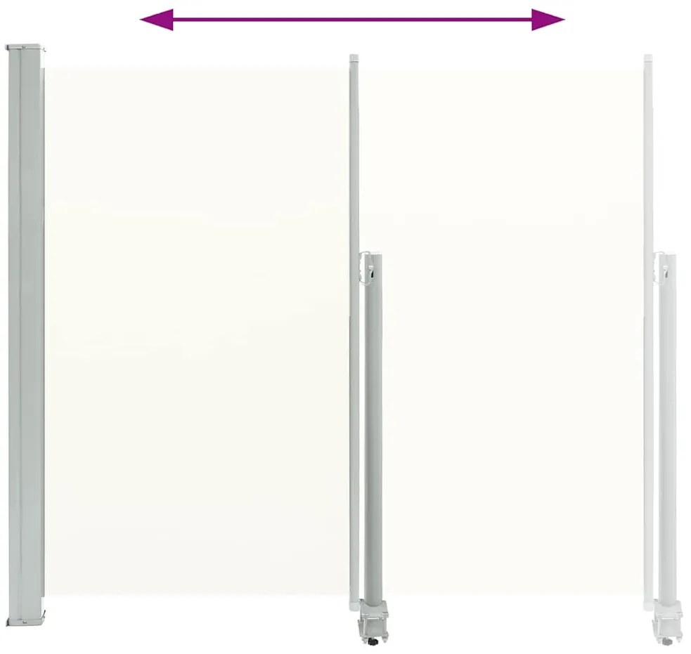 vidaXL Σκίαστρο Πλαϊνό Συρόμενο Βεράντας Κρεμ 140 x 300 εκ.