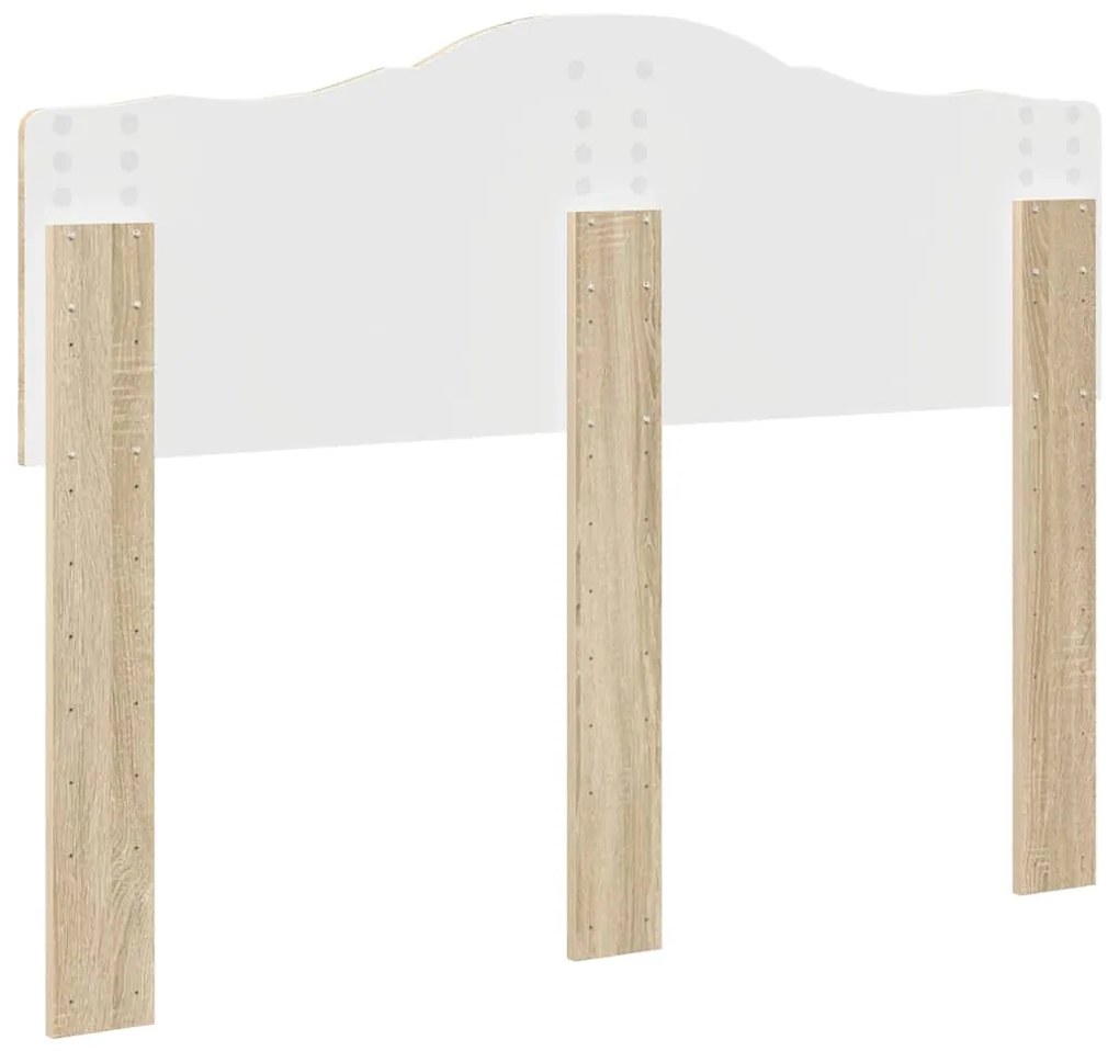 vidaXL Κεφαλάρι με κεφαλάρι Δρύς Sonoma 120 cm Επεξεργασμένο ξύλο
