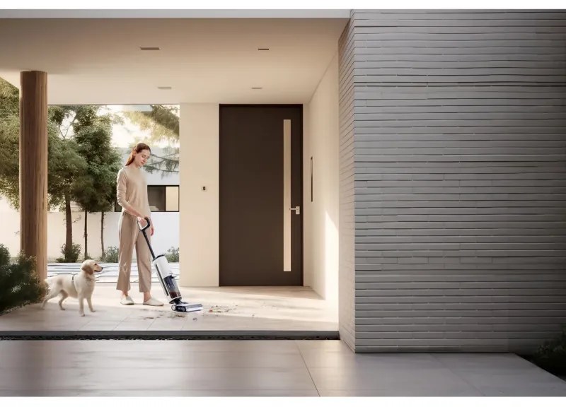 Κάθετη ηλεκτρική σκούπα Tineco Floor One S7 Steam Plus 4B1, 240W, Στεγνό/Υγρό, 0,7 l βρώμικο/0,8 l καθαρό, οθόνη LED και φωτισμός, Ατμός + στέγνωμα, Λευκό/μαύρο