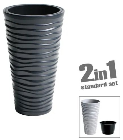ΑΝΘΡΑΚΙ SAND SLIM ΚΩΝΟΣ 2in1 ΓΛΑΣΤΡΑ Φ29.6x52cm 1/3ΚΙΒ - 09-DPSA300-S433 - 09-DPSA300-S433