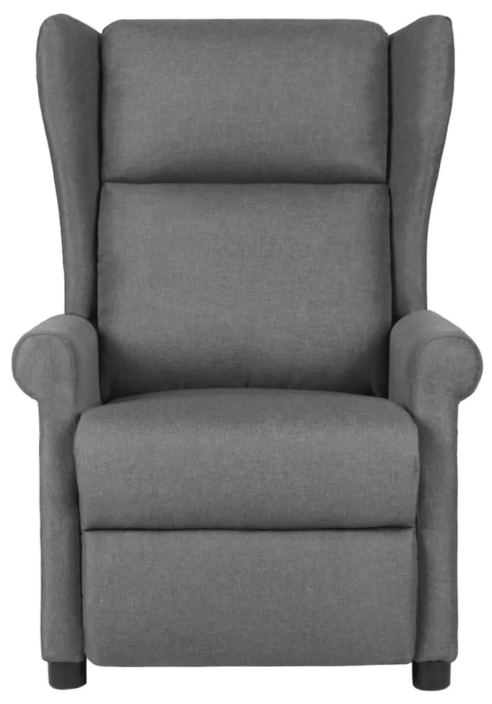 vidaXL Πολυθρόνα Μασάζ Ανοιχτό Γκρι Υφασμάτινη