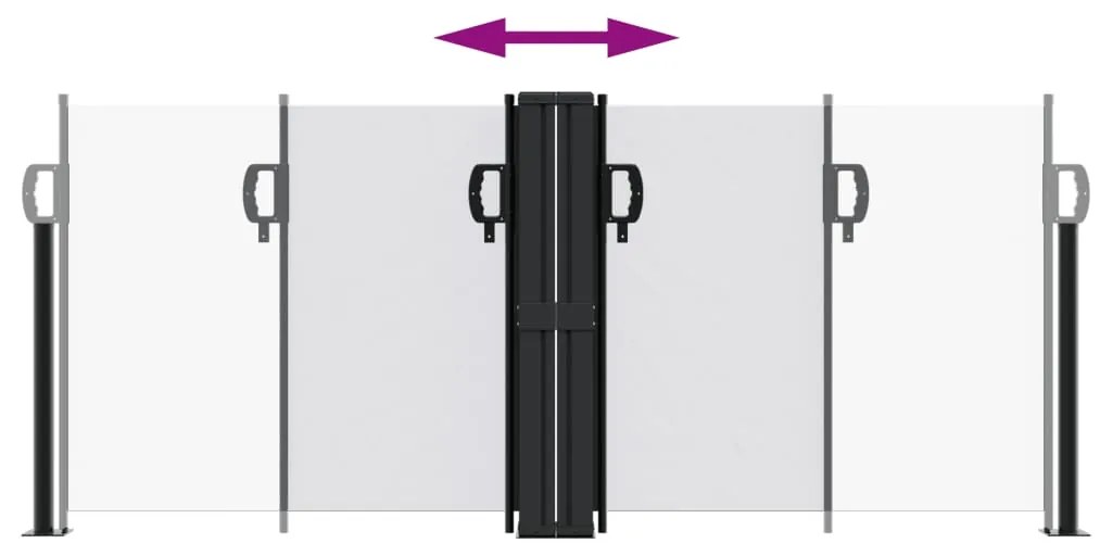 vidaXL Σκίαστρο Πλαϊνό Συρόμενο Λευκό 100 x 600 εκ.