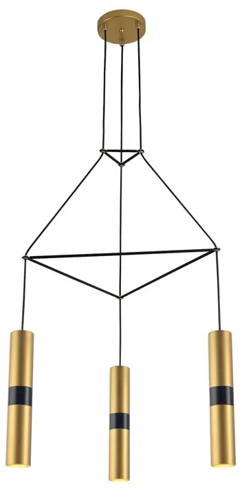 Φωτιστικό Οροφής Τρίφωτο Aca Da Vinci HM853P56BR Gold