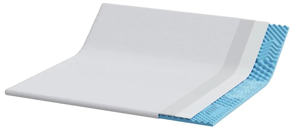 vidaXL Στρώμα επικάλυψης Λευκό 200 x 200 x 6 εκ Υφασμα Jacquard