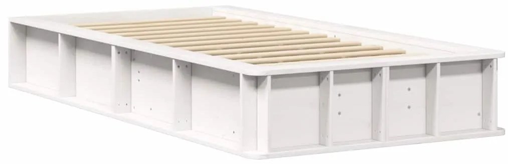 vidaXL Σκελετός Κρεβατιού Λευκό 100 x 200 cm Στερεά ξυλεία πεύκου
