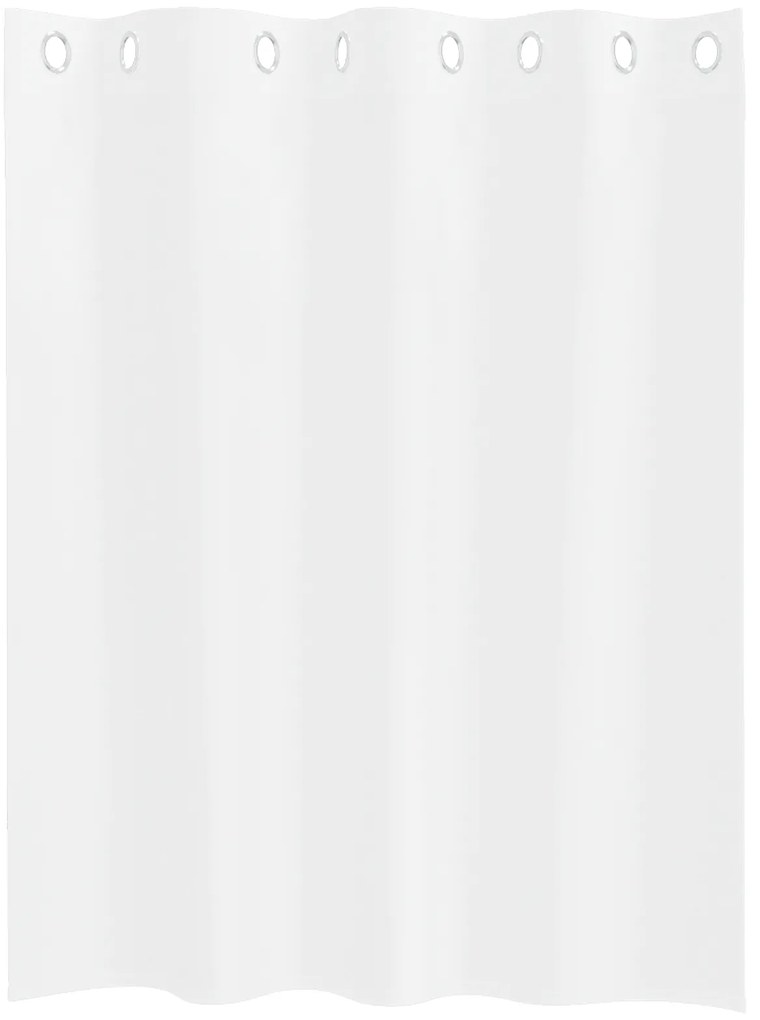 vidaXL Κουρτίνες με κουρτίνες 2 pcs Λευκό 140 x 140 εκ. Πολυεστέρας