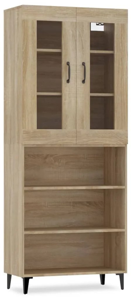 vidaXL Ντουλάπι Sonoma δρυς 69,5 x 34 x 180 εκ. από Επεξεργασμένο Ξύλο