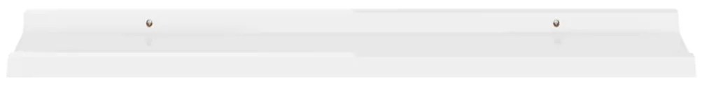 vidaXL Ράφια Τοίχου 2 τεμ. Γυαλιστερό Λευκό 80 x 9 x 3 εκ.