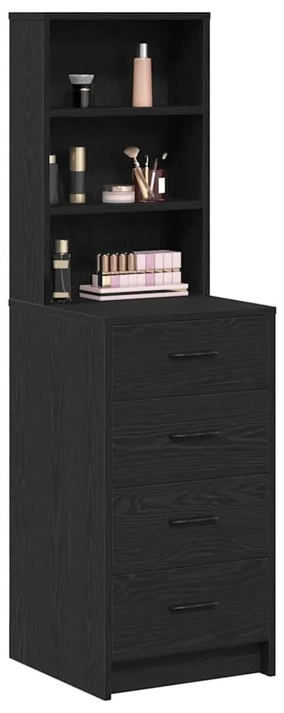 vidaXL Highboard Μαύρη δρυς 40 x 41 x 135 εκ. Επεξεργασμένο ξύλο