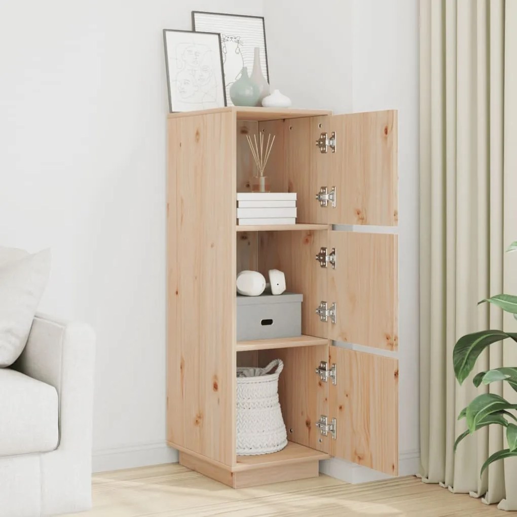 vidaXL Ντουλάπι Ψηλό 34 x 40 x 108,5 εκ. από Μασίφ Ξύλο Πεύκου