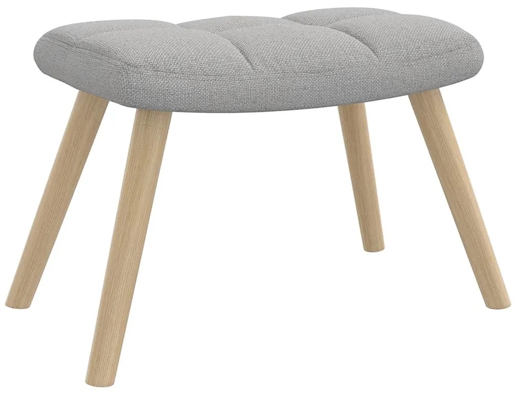 vidaXL Κουνιστή καρέκλα με υποπόδιο Cloud Grey Fabric