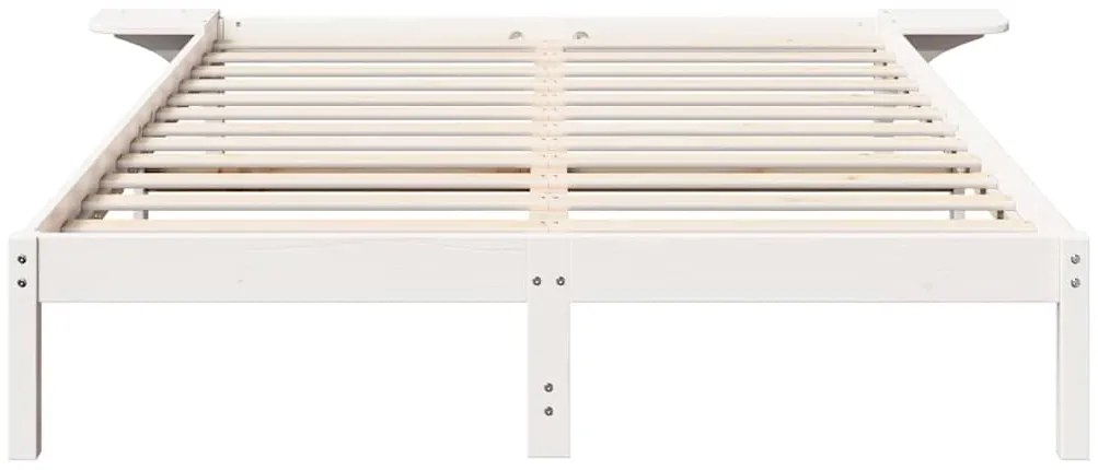 vidaXL Πλαίσιο κρεβατιού με κομοδίνα Λευκό 150 x 200 cm Λευκό