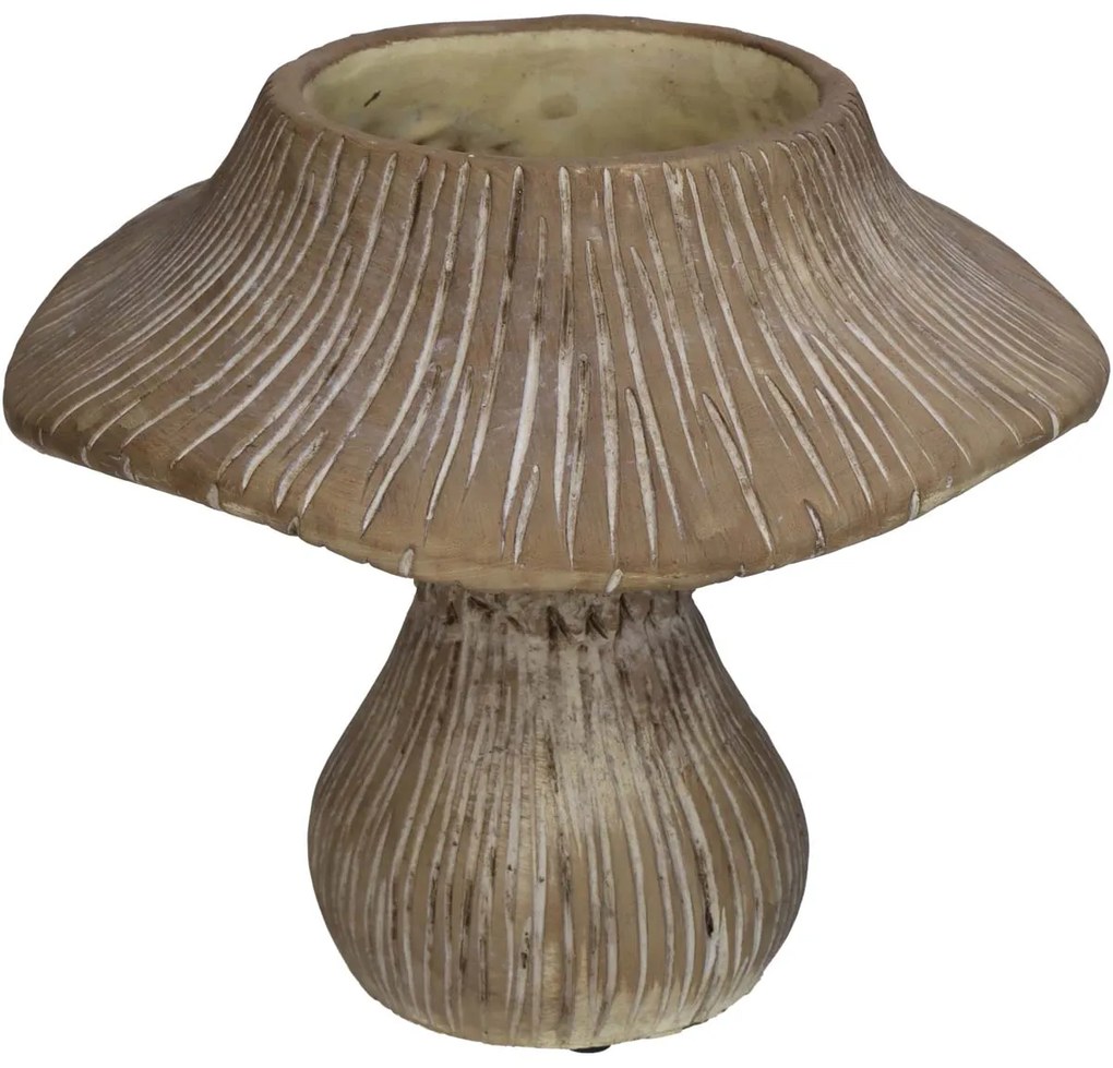 JΚ Home Décor - Μανιτάρι Τσιμεντένιο Καφέ 23.5x23.5x20cm