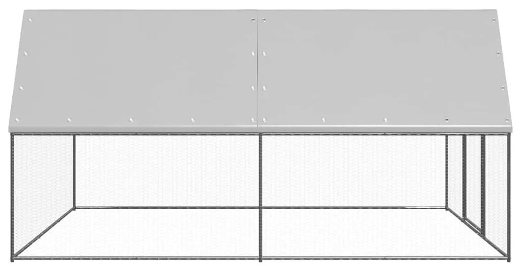 vidaXL Κοτέτσι - Κλουβί Εξωτ. Χώρου 3x4x2 μ. από Γαλβανισμένο Χάλυβα