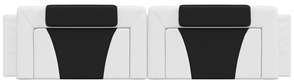 vidaXL Μαξιλάρι για Κεφαλάρι Λευκό μαύρο 200εκ. από Συνθετικό Δέρμα