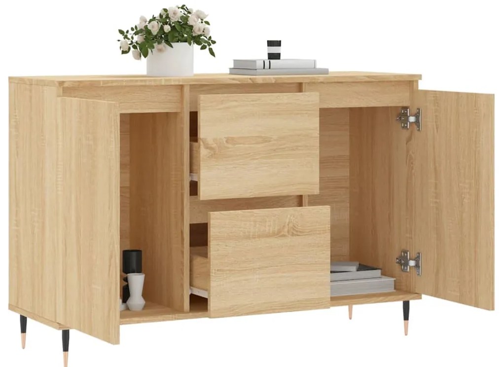 vidaXL Μπουφές Sonoma Δρυς 101,5 x 35 x 70 εκ. από Επεξεργασμένο Ξύλο