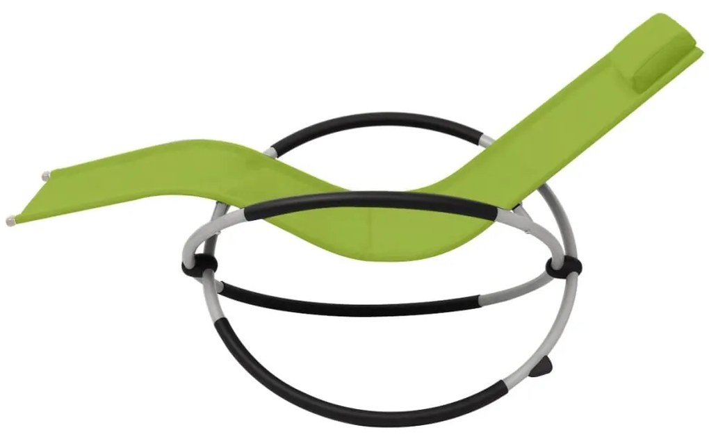 vidaXL Ξαπλώστρα με Γεωμετρικό Σχήμα Εξωτερικού Χώρου Πράσινη Ατσάλινη