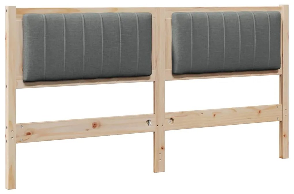 vidaXL Ταπετσαρισμένο κεφαλάρι Καφέ 160 cm Στερεά ξυλεία πεύκου