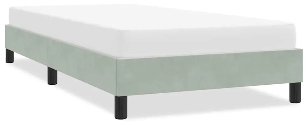 Σκελετός Κρεβατιού Χωρίς Στρώμα Αν. Γκρι 90x220 εκ. Βελούδινο