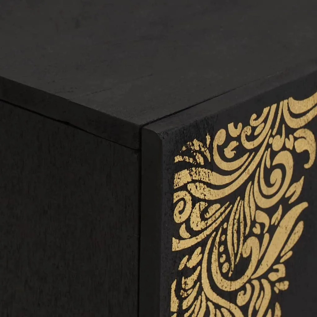 vidaXL Ντουλάπι TV με ράφι Μαύρο 105 x 33 x 46 εκ. Στερεό ξύλο μάνγκο