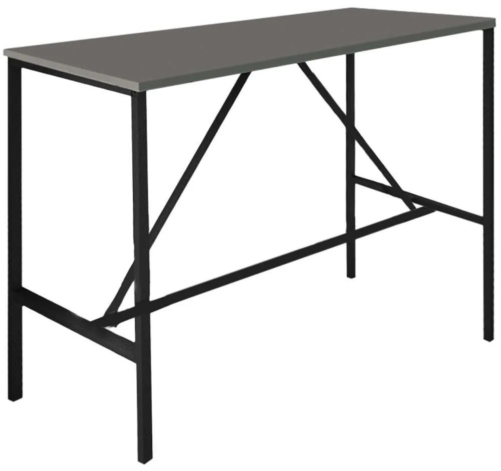 Τραπέζι Μπαρ Crego 0226171 100x45x89cm Anthracite-Black Melamine, Metal