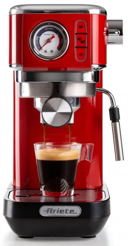 Καφετιέρα Ariete ESPRESSO SLIM MODERNA 1381/33, 1300W, 15 bar, 1.1 l, Ground και ESE, Κόκκινο