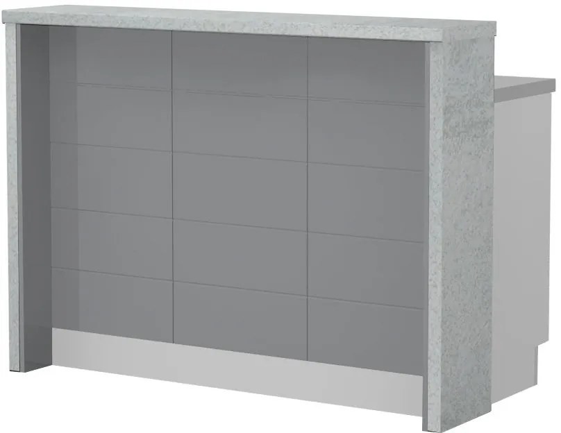 Πάγκος νησίδας Hudson-Μήκος: 135 εκ.-Γκρι-Chromix Silver