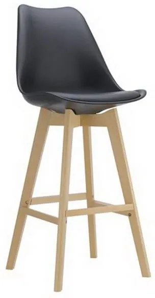 Σκαμπό Bar Martin ΕΜ147,21 49x54x67/106cm Black Σετ 4τμχ Wood, Polypropylene