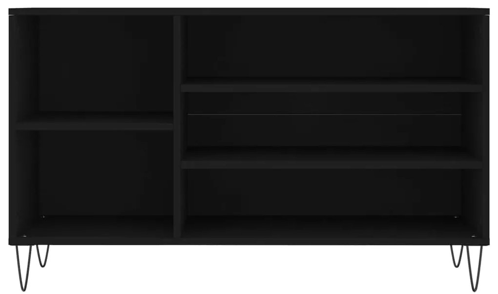 vidaXL Παπουτσοθήκη Μαύρο 102x36x60 εκ. από Επεξεργασμένο Ξύλο