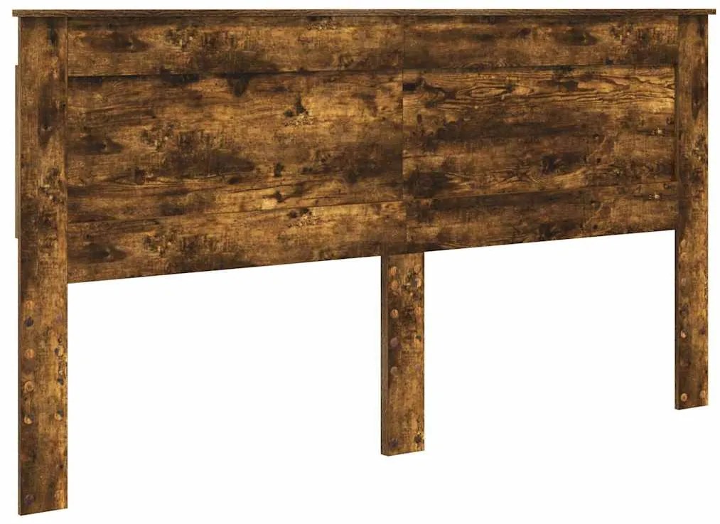 vidaXL Κεφαλάρι με κεφαλάρι Καπνιστό Δρύς 180 cm Επεξεργασμένο ξύλο