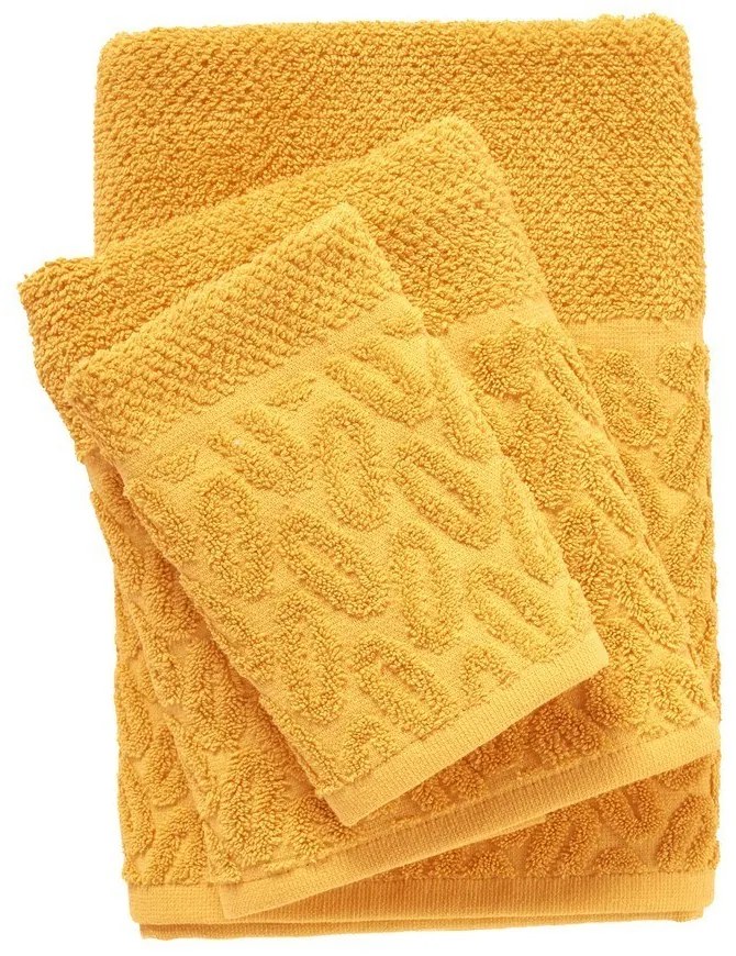 Πετσέτες Best 0784 (Σετ 3τμχ) Ochre Das Home Σετ Πετσέτες 70x140cm Βαμβάκι-Πολυέστερ